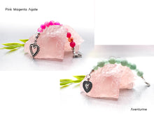 Load image into Gallery viewer, Breathe 10 Breaths Handbag Charm Dangle , key chains, breathe reminder little gift for good mindful health, meditation and relaxation. They are pretty too!!!