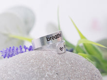 Load image into Gallery viewer, Aluminium Hand-stamped Rings, Breathe Rings