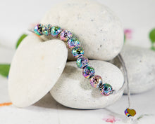 Load image into Gallery viewer, Lava Rock Diffuser Bracelets in Pink, Lilac or Rainbow Electro Plated