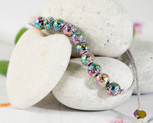 Load image into Gallery viewer, Lava Rock Diffuser Bracelets in Pink, Lilac or Rainbow Electro Plated