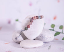 Load image into Gallery viewer, Matte Marine/Ocean Agate, Semi Precious Stone Breathe Bracelet, Gift Bracelet