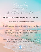 Load image into Gallery viewer, The BREATHE, 10 Breaths Affirmation Cards, Digital Download
