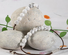 Load image into Gallery viewer, White Howlite, Natural Semi Precious Stone Bracelet