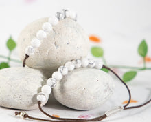 Load image into Gallery viewer, White Howlite, Natural Semi Precious Stone Bracelet