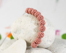 Load image into Gallery viewer, Lava Rock Diffuser Bracelets in Pink, Lilac or Rainbow Electro Plated