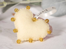 Load image into Gallery viewer, BREATHE PALM BUDDY © - Anxiety, Restful Sleep and breath counting during meditation, Felted Heart with Semi precious stones