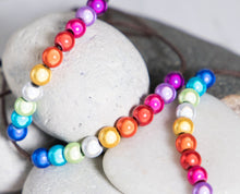 Load image into Gallery viewer, Pride, 10 Breaths Bracelet, Breathe Bracelet. Rainbow Illusion Magic Bead Bracelet