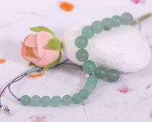 Load image into Gallery viewer, Aventurine Bracelet in Matte finish, calming, for meditation, useful alleviating anxiety and stress, Mental health awareness bracelet