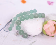 Load image into Gallery viewer, Aventurine Bracelet in Matte finish, calming, for meditation, useful alleviating anxiety and stress, Mental health awareness bracelet