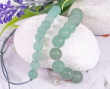 Load image into Gallery viewer, Aventurine Bracelet in Matte finish, calming, for meditation, useful alleviating anxiety and stress, Mental health awareness bracelet