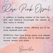 Load image into Gallery viewer, Matte Pink/Rose Opal, Peruvian Opal, for anxiety, stress and calming, 10 Breaths Bracelet, Breathe Bracelet