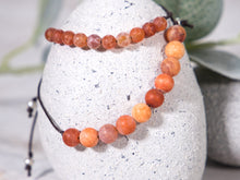 Load image into Gallery viewer, Fire Agate Semi Precious Stone Bracelet, Breathe Bracelet, Count your breaths and relax
