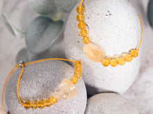 Load image into Gallery viewer, Anxiety Bracelet with Citrine stones for anxiety, stress, meditation, Citrine nugget bracelet, Happy Gift, Unique gift for her, Breathe Bracelet
