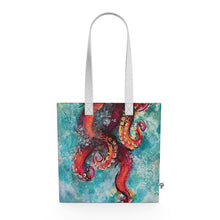 Load image into Gallery viewer, Octopus In Motion Everyday Tote Featuring a print of a Painting by Corrina J Korrubel
