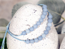 Load image into Gallery viewer, Angelite Bracelet, Baby Blue Breathe Bracelet, Bracelet for calming Anxiety and Stress, Angelite Semi Precious Stone Jewellery
