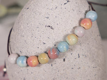 Load image into Gallery viewer, Pastel Shades Bracelet, M0NG0LIAN ALXA AGATE, Semi precious stone Breathe Bracelet for calming anxiety
