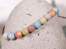 Load image into Gallery viewer, Pastel Shades Bracelet, M0NG0LIAN ALXA AGATE, Semi precious stone Breathe Bracelet for calming anxiety

