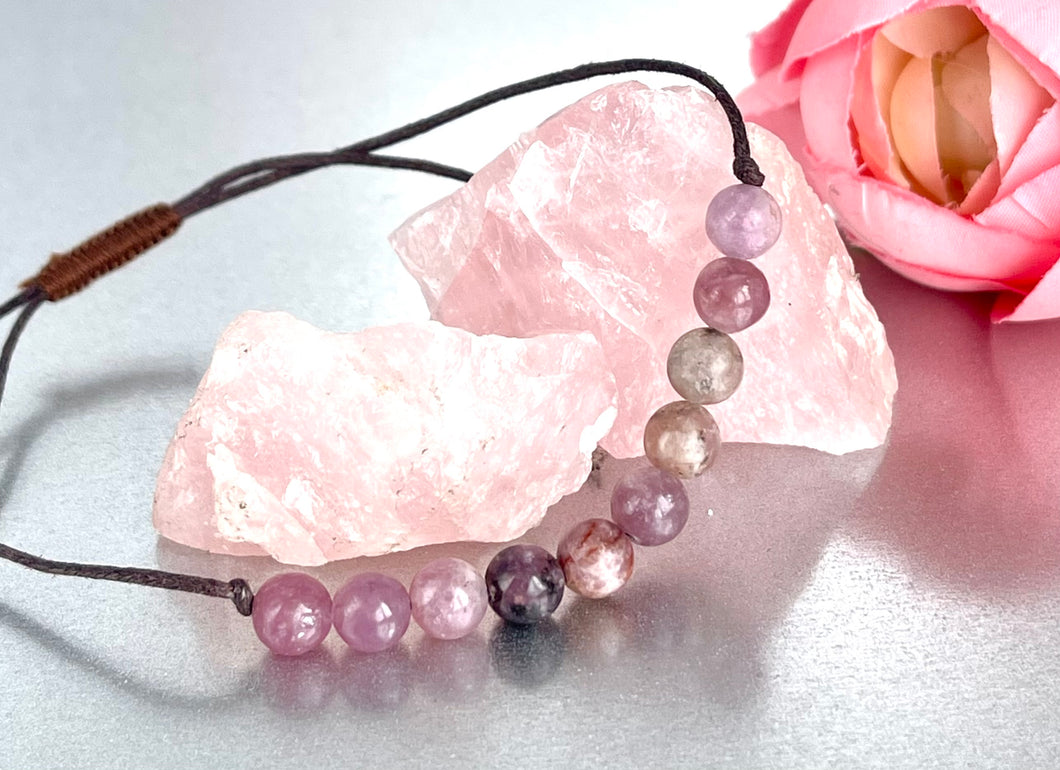 Lepidolite 10 Breaths Bracelet for Anxiety, Calming and Stress, Makes  a great gift