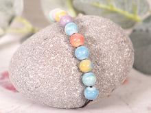 Load image into Gallery viewer, Pastel Shades Bracelet, M0NG0LIAN ALXA AGATE, Semi precious stone Breathe Bracelet for calming anxiety
