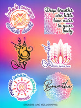 Load image into Gallery viewer, Breathe Holographic Stickers
