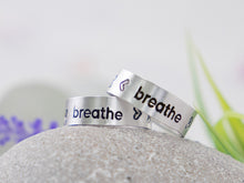 Load image into Gallery viewer, Aluminium Hand-stamped Rings, Breathe Rings
