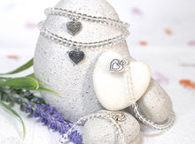 Load image into Gallery viewer, Clear Quartz Crystal Bracelet, Gift for her, Cleansing, amplifying, pairing with metal heart charm
