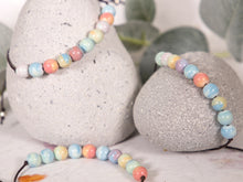 Load image into Gallery viewer, Pastel Shades Bracelet, M0NG0LIAN ALXA AGATE, Semi precious stone Breathe Bracelet for calming anxiety
