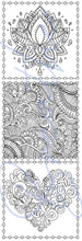 Load image into Gallery viewer, Colouring In Cards for Peace, Calm and Relaxation, Colour in your own cards PACK OF THREE, supplied with envelopes
