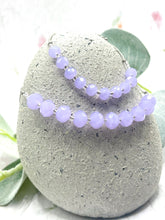 Load image into Gallery viewer, Lilac Faceted Glass Bead 10 Breaths Bracelet for anxiety and stress.  10 Breaths to peace and calm.
