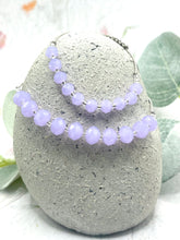 Load image into Gallery viewer, Lilac Faceted Glass Bead 10 Breaths Bracelet for anxiety and stress.  10 Breaths to peace and calm.
