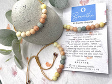 Load image into Gallery viewer, Pastel Ombre Glass Bead 10 Breaths Bracelet,  Mindfulness Jewellery
