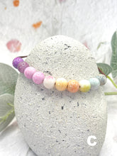 Load image into Gallery viewer, Pastel Ombre Glass Bead 10 Breaths Bracelet,  Mindfulness Jewellery
