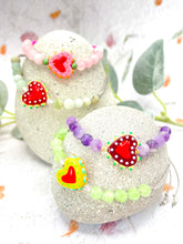 Load image into Gallery viewer, Semi Precious Stone &amp; Glass Heart 10 Breaths Bracelet
