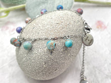 Load image into Gallery viewer, 10 Breaths Chain &amp; Dangle Stone Bracelet, Mindfulness Jewellery for stress and anxi3ty
