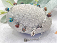 Load image into Gallery viewer, 10 Breaths Chain &amp; Dangle Stone Bracelet, Mindfulness Jewellery for stress and anxi3ty
