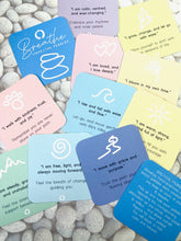 Load image into Gallery viewer, BREATHE Affirmation Pebbles for simple Meditation and Breathing practice to calm stress and anxiety
