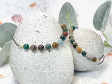 Load image into Gallery viewer, Ocean Jasper Bracelet Anxiety &amp; Stress Gift Mindfulness Breathing Bracelet Calming Crystal Jewellery 10 Breaths Bracelet
