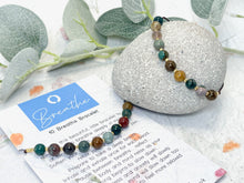 Load image into Gallery viewer, Ocean Jasper Bracelet Anxiety &amp; Stress Gift Mindfulness Breathing Bracelet Calming Crystal Jewellery 10 Breaths Bracelet
