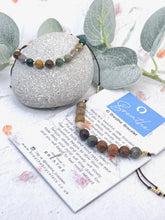 Load image into Gallery viewer, Ocean Jasper Bracelet Anxiety &amp; Stress Gift Mindfulness Breathing Bracelet Calming Crystal Jewellery 10 Breaths Bracelet
