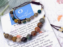 Load image into Gallery viewer, Ocean Jasper Bracelet Anxiety &amp; Stress Gift Mindfulness Breathing Bracelet Calming Crystal Jewellery 10 Breaths Bracelet
