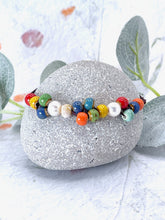 Load image into Gallery viewer, Autumnal Fall Colour, Ceramic Glazed Bead  and Pearl Bracelet, Magical, Whimsical and beautifully simple

