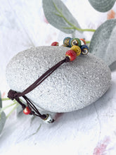 Load image into Gallery viewer, Autumnal Fall Colour, Ceramic Glazed Bead  and Pearl Bracelet, Magical, Whimsical and beautifully simple
