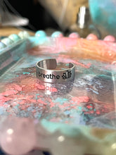 Load image into Gallery viewer, Aluminium Hand-stamped Rings, Breathe Rings
