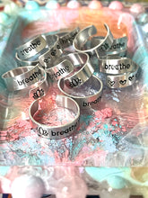 Load image into Gallery viewer, Aluminium Hand-stamped Rings, Breathe Rings
