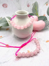 Load image into Gallery viewer, Rose Quartz 10 Breaths Bracelet, Healing Crystal for Love, Calm and Self-Care

