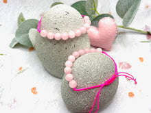Load image into Gallery viewer, Rose Quartz 10 Breaths Bracelet, Healing Crystal for Love, Calm and Self-Care
