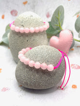 Load image into Gallery viewer, Rose Quartz 10 Breaths Bracelet, Healing Crystal for Love, Calm and Self-Care
