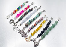 Load image into Gallery viewer, Breathe 10 Breaths Handbag Charm Dangle , key chains, breathe reminder little gift for good mindful health, meditation anxiety stress and relaxation.  They are pretty too!!!
