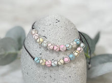 Load image into Gallery viewer, Tibetan Agate - Pastel Hues perfect Girly Girl gift with pink cotton thong
