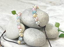 Load image into Gallery viewer, Tibetan Agate - Pastel Hues perfect Girly Girl gift with pink cotton thong

